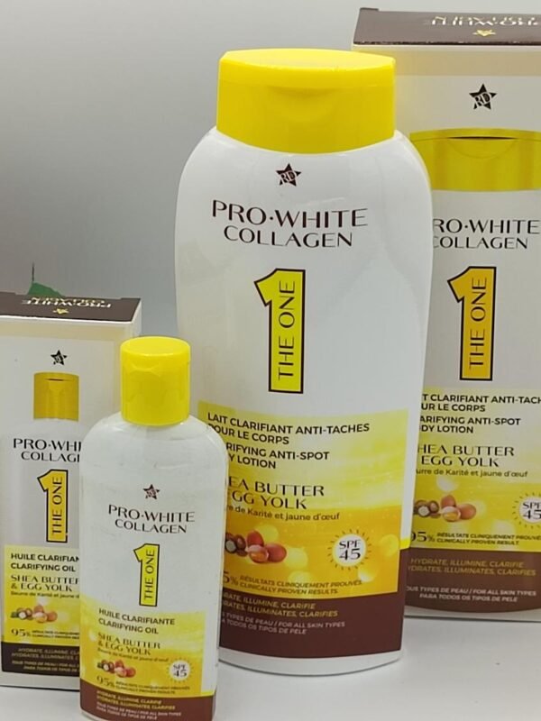 Lot Pro white collagen Lait + Huile