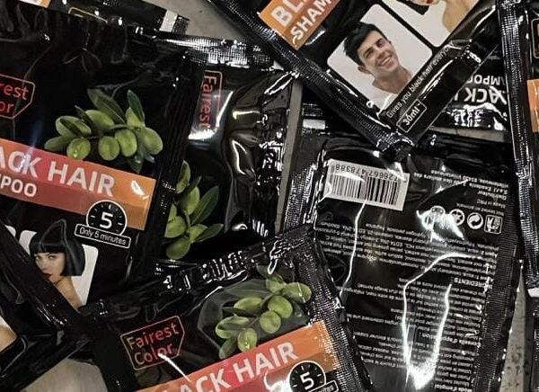 Shampooing noir coloration permanente 30ml – Couvre cheveux et barbe gris durablement