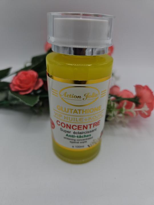 Concentré Éclaircissant Glutathione – Huile Vitamine C & Collagène 120ml