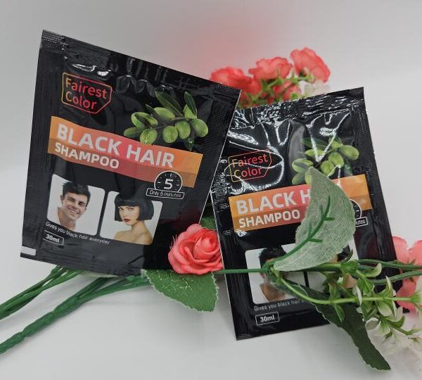 Shampooing noir coloration permanente 30ml – Couvre cheveux et barbe gris durablement 2pcs