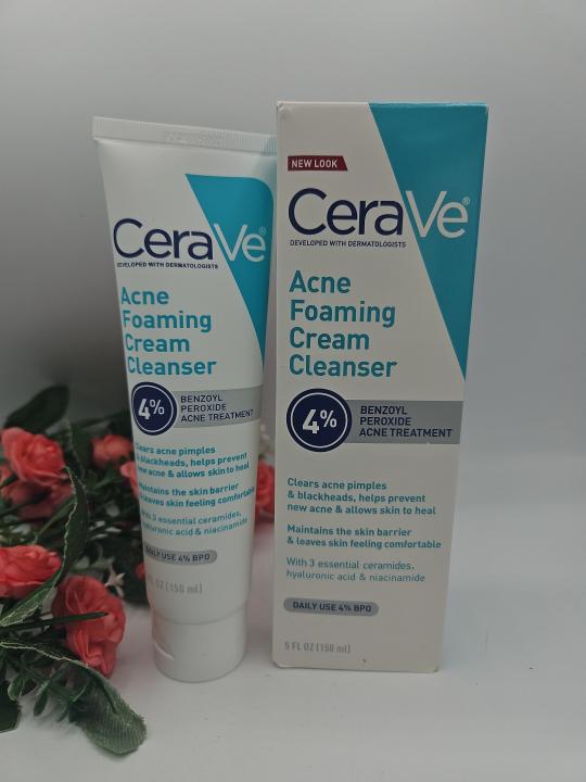 CeraVe Gel Moussant Anti-Acné – Nettoyant Visage à l’Acide Salicylique, Sans Savon, 236 ml