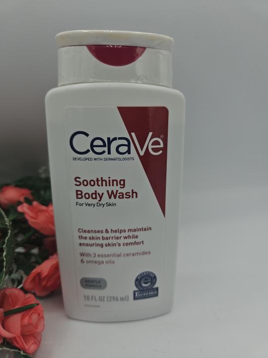 CeraVe Gel Lavant pour Peaux Sèches 296 ml – Nettoyant Doux aux Céramides et Acide Hyaluronique