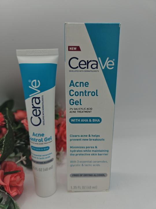 CeraVe Acne Control Gel – Nettoyant Traitant Anti-Imperfections avec 2 % d’Acide Salicylique et Niacinamide