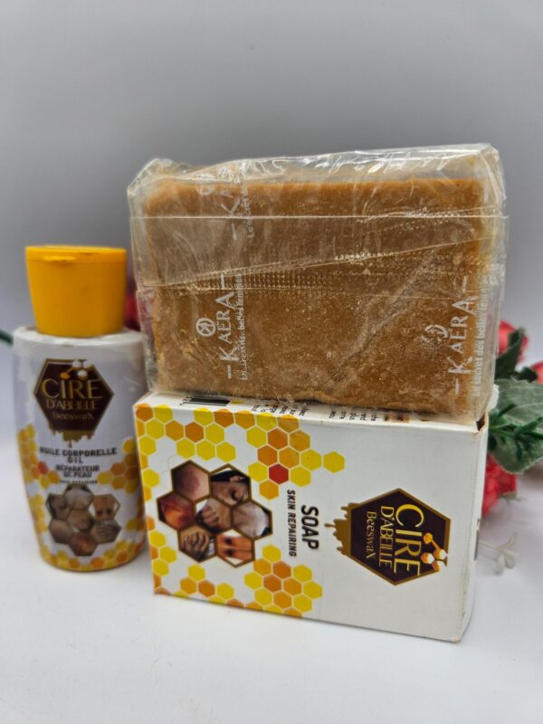 Huile Réparatrice & Savon Anti-Taches Cire D’Abeille – Clarifiant